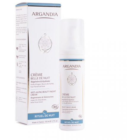 Argandia Arganolie Rozen Crème Nachtcrème Droge & Gevoelige Huid