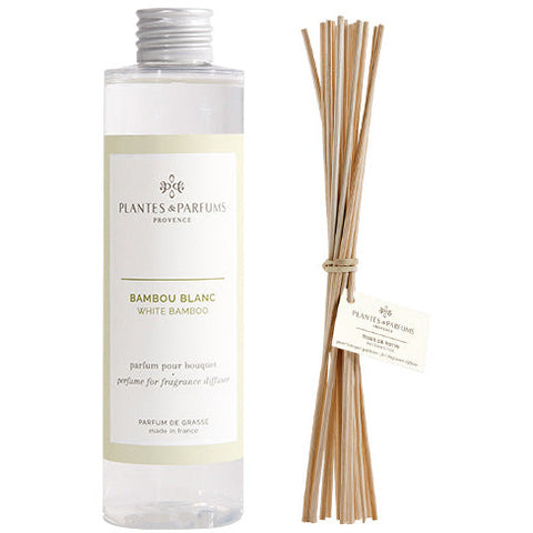 White Bamboo Geurolie & Navulling Geurstokjes Frisse Geur