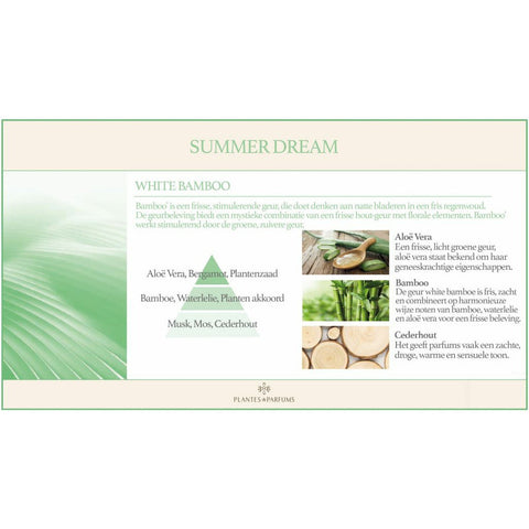 Plantes & Parfums White Bamboo Boeket Geurstokjes Frisse Geur